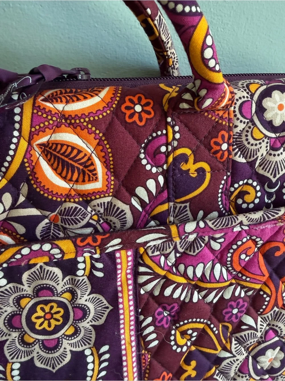 VERA BRADLEY Laptop Quilted Padded Sleeve-Suzani